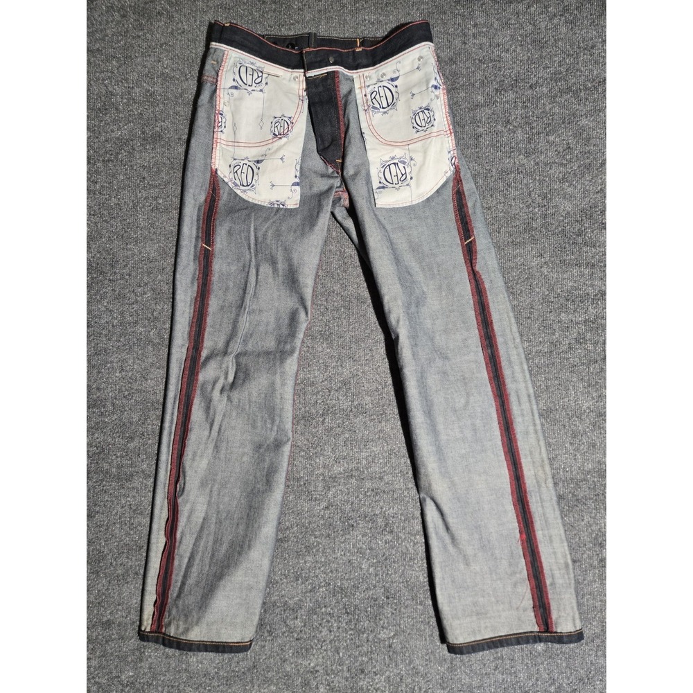 Levi's Red Super Loose Selvedge Denim Jeans W30 L32 Raw Adjustable Waist Rare